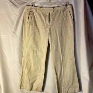 Unique! Khaki J. Crew Capris with turtles 🐢!